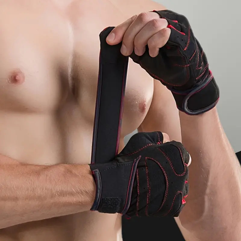 Gym Gloves for Weightlifting and Running - Palm Protection