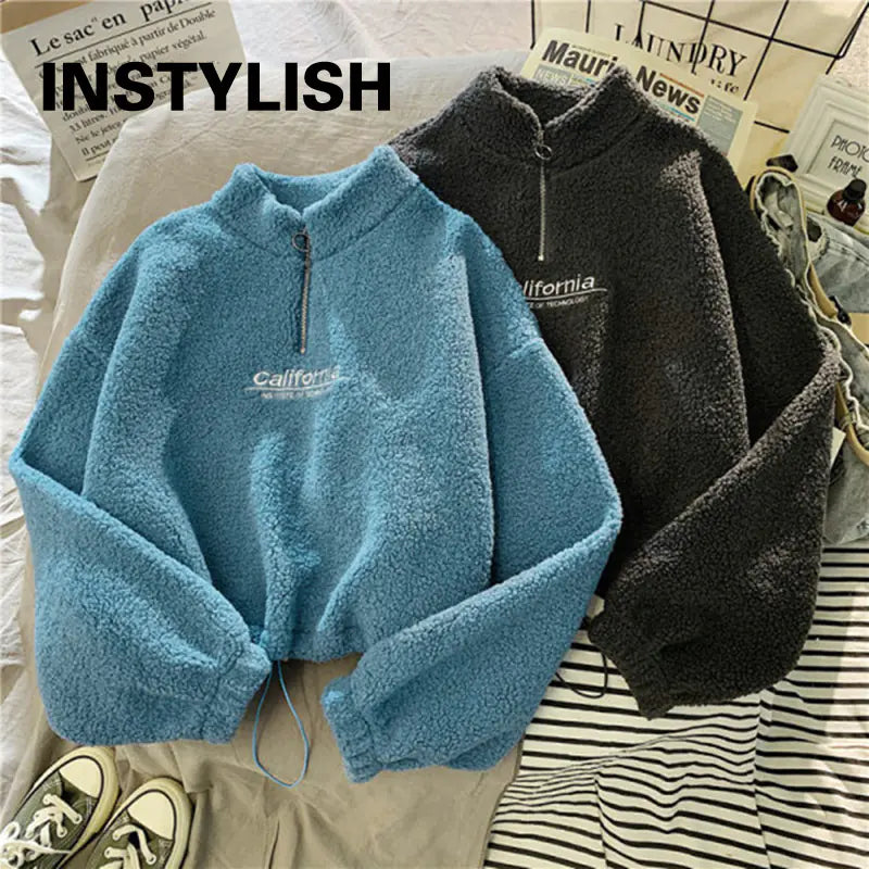 Women's Hooded Fleece Pullover with Embroidery
