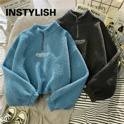 Women's Hooded Fleece Pullover with Embroidery
