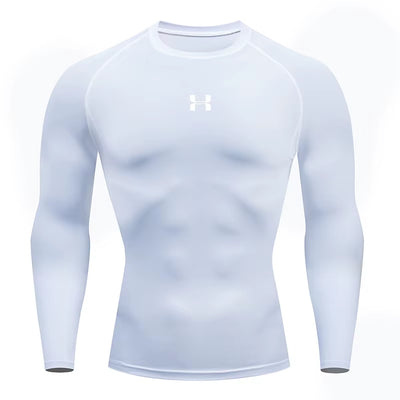 Men Running Compression T-Shirt Long Sleeves Sport Tees Gym Fitness Sweatshirt Male Jogging Tracksuit Homme Athletic Shirt Tops