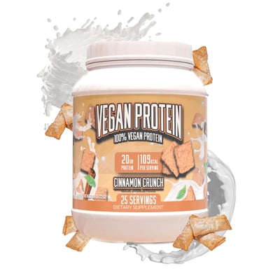 Huge Supplements Vegan Protein Powder - Cinnamon Crunch - Superior Plant-Based Protein Powder 20g Protein Per Serving Gluten Free